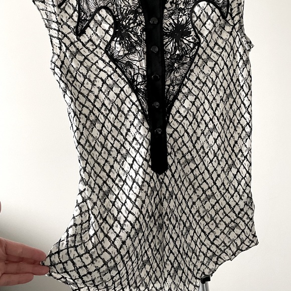 NWOT Proenza Schouler BW Floral Silk Blouse - Picture 5 of 8